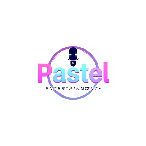 AI Design for music studio logo for pastel entertainment (simple colors)