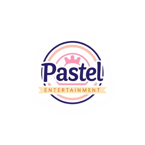 AI Design for music studio logo for pastel entertainment (simple colors)