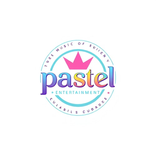 AI Design for music studio logo for pastel entertainment (simple colors)