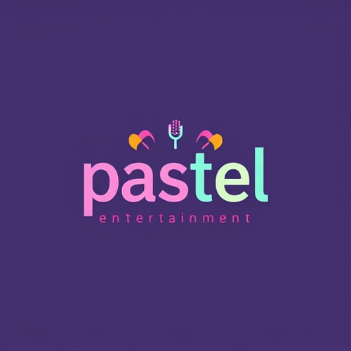 AI Design for studio logo for pastel entertainment (simple colors)