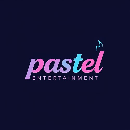 AI Design for studio logo for pastel entertainment (simple colors)