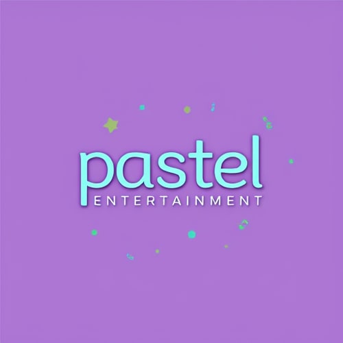 AI Design for studio logo for pastel entertainment (simple colors)