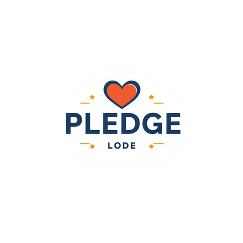 AI Design for a donation app for clothes name PLEDGE