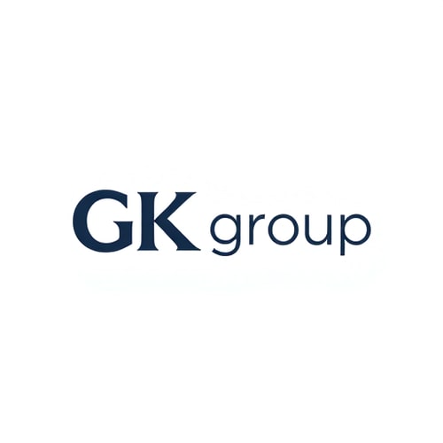 AI Design for new logo design for the name GK group with a modern a classic touch