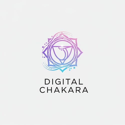 AI Design for Design a creative and modern logo for “Digital Chakara”. The chakra should look artistic, energetic, and digital with soft glowing gradients. Include feminine and elegant touch with pastel purple, pink, and blue tones. Clean, minimal, and unique branding style.