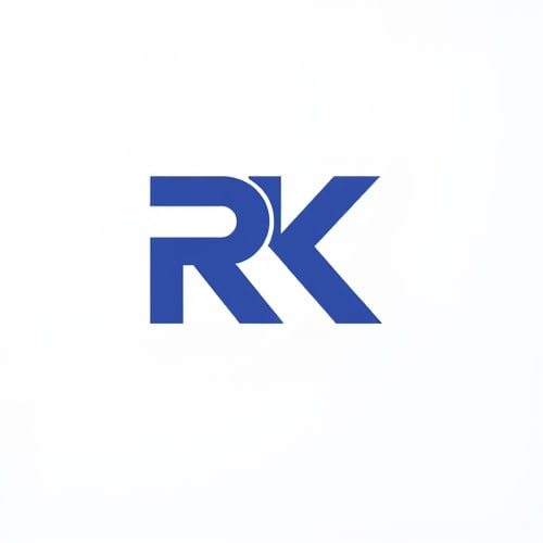 AI Design for create typographic logo for RK more create with letter RK