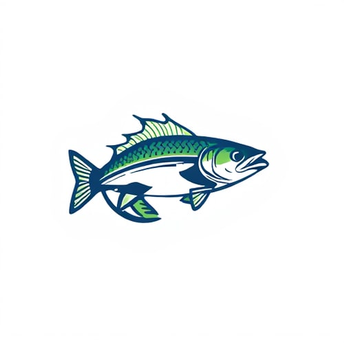 AI Design for fishing logo