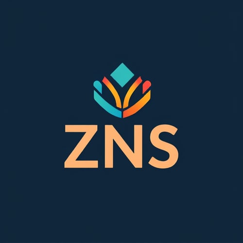 AI Design for a lms app logo for a Company Named ZNS classes