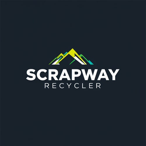 AI Design for SCRAPWAY RECYCLER this is a logo name and this brand work to collect scrap from user