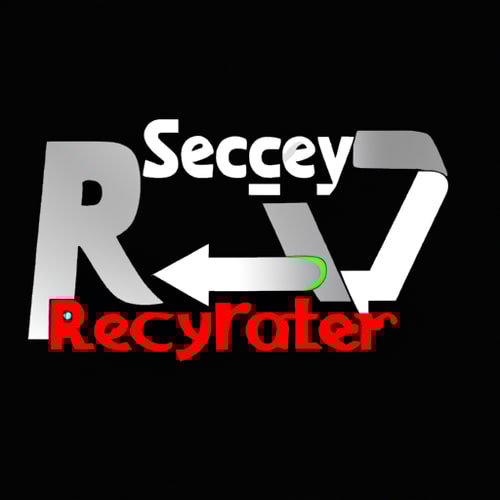 AI Design for create a typhography logo named "SCRAPWAY RECYCLER" , adjust font in a scrap look and recycler should look like to recycle scrap into new