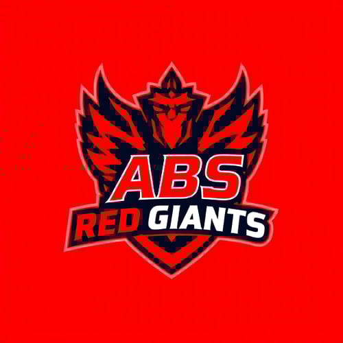 AI Design for make a cricket logo name ABS Red Giants