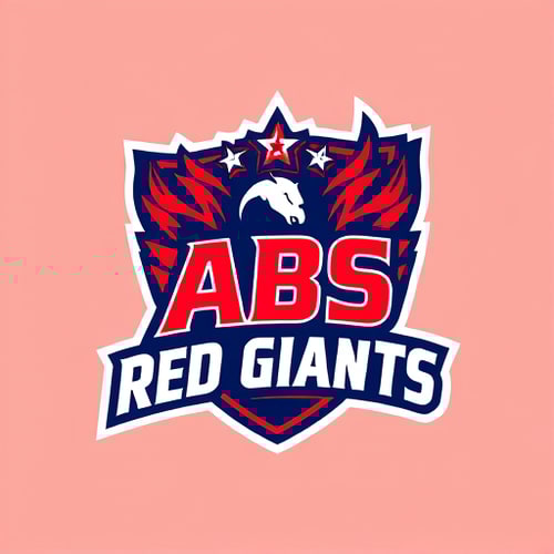 AI Design for make a cricket logo name ABS Red Giants