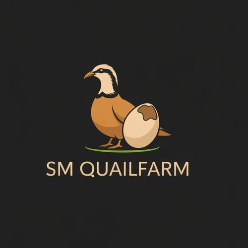 AI Design for "SM quailfarm" i want logo for this tittle no quail i want only eggs