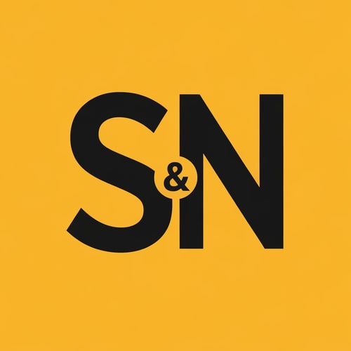 AI Design for LETTERS S AND N MAKING A INFINITE SYMBOL