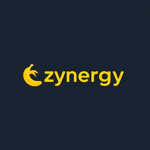 AI Design for Zynergy - make it in such a way that it is a mixture of zoho logo colors and banana, it is for an event where we show a banana company's success using zoho products