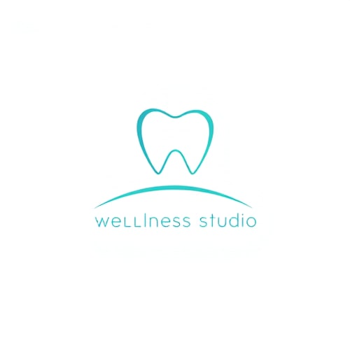 AI Design for Professional, minimal, and creative logo design for "Dental Wellness Studio". Use a stylized tooth outline combined with a smooth wellness arc/smile curve beneath it. Keep the style similar to modern dental logos, with clean lines and balanced shapes. Use vibrant soothing colors like teal, aqua blue, and fresh green for a premium wellness feel. Typography should be modern, bold, and easy to read, with “Dental” and “Wellness Studio” aligned in a clear hierarchy. The logo should look trustworthy, fresh, and professional, suitable for a high-end dental clinic.