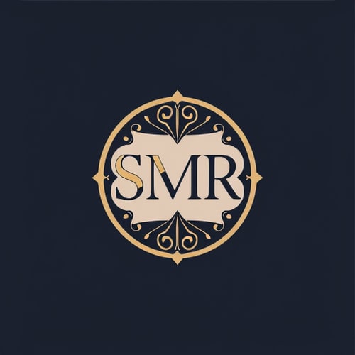 AI Design for Logo Design: creative monogram SMR fashion
