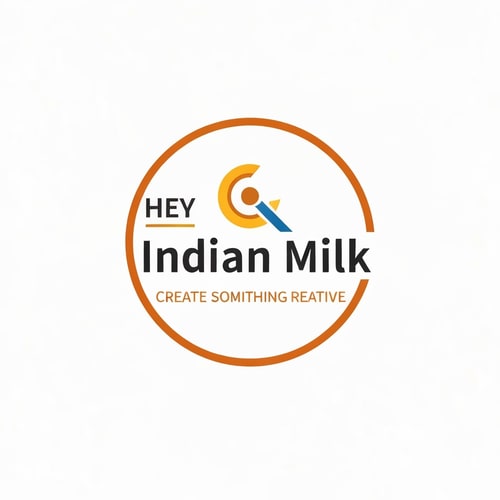 AI Design for hey create a logo of Indian Milk create something creative