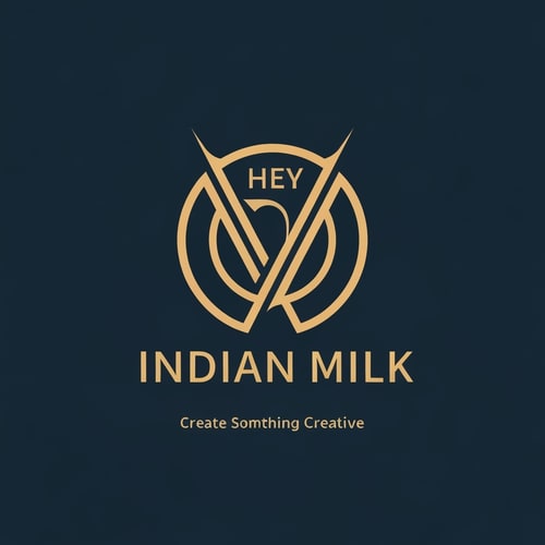 AI Design for hey create a logo of Indian Milk create something creative