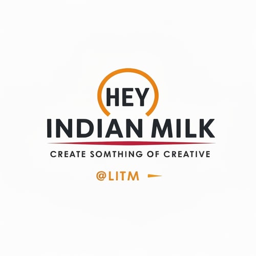 AI Design for hey create a logo of Indian Milk create something creative