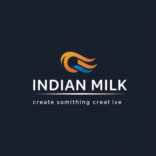 AI Design for hey create a logo of Indian Milk create something creative