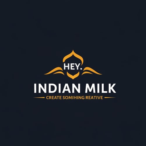 AI Design for hey create a logo of Indian Milk create something creative