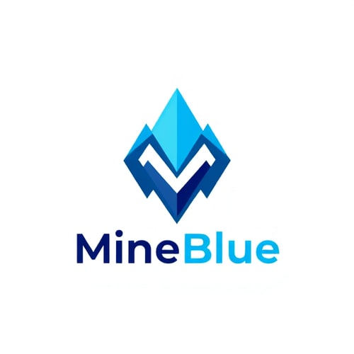 AI Design for hey create a logo for (Mine Blue) crypto company