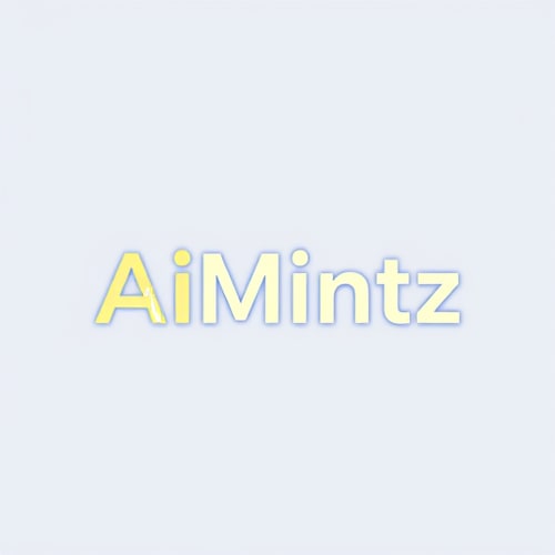 AI Design for hey create a logo image of (AiMintz) with the technology icons