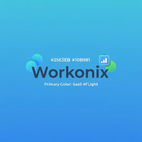 AI Design for hey create a logo image of this content Logo name - Workonix
Primary Color: #2563EB (Cool Blue)
Accent Color: #10B981 (Fresh Green)
Background: #F8FAFC (Soft Light)
Font Suggestion: Inter or Poppins
Overall Feel: Clean, modern, and SaaS-focused with gradients and rounded components.
add icon of crm