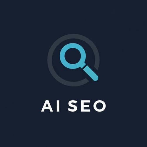 AI Design for hey create a logo of (AI SEO) use search icon