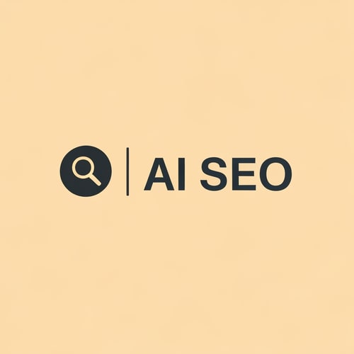 AI Design for hey create a logo of (AI SEO) use search icon and i want left side icon and right side name