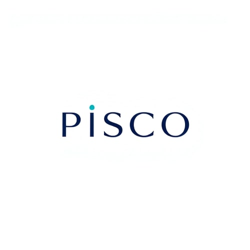 AI Design for Create a minimalist and premium wordmark logo for the brand name “PISCO”, designed in thin, monoline strokes with elegant balance and smooth curves. The typography should look clean, geometric, and modern, similar to luxury water brands. Explore variations where the letters are created with continuous flowing lines, where the “S” takes the form of a subtle wave, and where the “C” and “O” merge together into one fluid curve. In some concepts, replace the dot of the “I” with a small water droplet, or shape the “O” to look like a ripple circle. The logo must stay minimalist with lots of negative space, yet convey purity, freshness, and sophistication. Use sleek sans-serif or modern serif styles with customized strokes, ensuring readability at any size. Color palette should remain premium—deep navy blue, aqua tones, silver, or copper linework on clean white background—creating a timeless, refined identity for a high-end mineral water bottle brand.