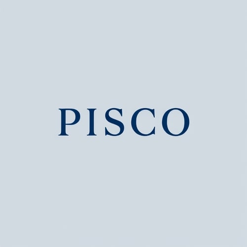 AI Design for The wordmark “PISCO” should be the central focus, written in clean, sans-serif or modern serif typography that conveys elegance and authority. The letters must have balanced spacing and smooth curves, ensuring readability at any size. A touch of customization (such as elongated strokes, soft curves, or a subtle cut in the letters) can make the logo unique while keeping it minimalist. The font should look timeless, refined, and stylish, aligning with the image of a premium bottled water brand.
