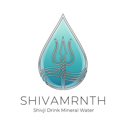 AI Design for “Design a premium vector logo for ‘SHIVAMRNTH – Shivji Drink Mineral Water’ using a minimal trishul icon merged inside a smooth translucent water droplet. Clean aqua gradients, metallic silver outlines, sacred yet modern. Typography thin, elegant, uppercase. Pure white background.”
**2. Sacred Water Wave + Mandala Line Art