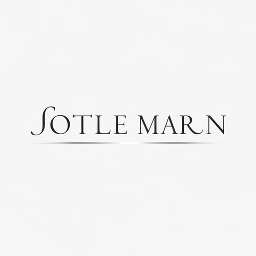 AI Design for Create a luxurious wordmark in minimal serif or semi-script typography, symbolizing elegance and bottled perfection. Add a faint metallic silver line below, resembling light reflecting on water. Keep background neutral (white or dark charcoal). The logo should evoke calmness, freshness, and high-end hydration. Focus on balance and sophistication rather than heavy graphics.