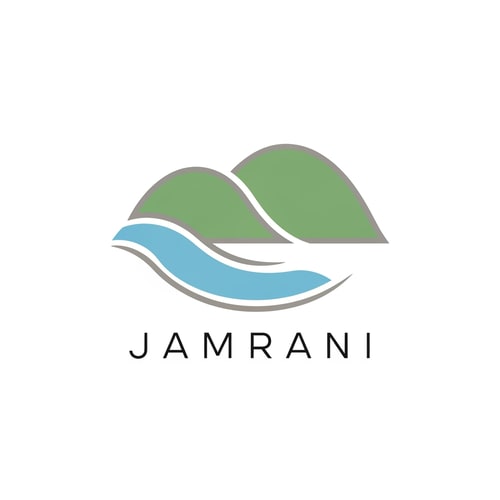 AI Design for Design a modern vector logo for the brand “JAMRANI”, inspired by the Jamrani Dam reservoir and the surrounding natural landscape.
Main elements: two soft hills, a smooth curved reservoir line, and a clear water body forming the base of the logo.
Use elegant flowing shapes to represent calm water stored behind the dam.
Style direction: premium, eco-friendly, minimalistic, balanced composition.
Colors: pastel blue for water, forest green for hills, and neutral grey for outlines.
Typography: slender, premium sans-serif typeface that complements nature-based themes.
Symbol should communicate purity, water conservation, trust, and stability.
Background clean white.
No text effects, no 3D, no shadows.
Deliver as flat vector illustration, crisp and modern.