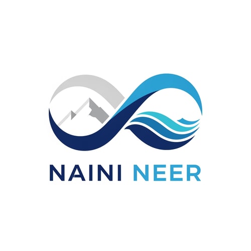 AI Design for Create a premium vector logo for the brand “NAINI NEER”.
Concept: combine a mountain silhouette and a water wave to form an abstract infinity symbol (∞).
Left loop: minimal mountain shape.
Right loop: smooth water wave curve.
Symbol represents endless purity, natural origin, and continuous water flow from lakes.
Style: high-end, minimalistic, geometric symmetry.
Color palette: deep blue, aqua blue, light silver-gray.
Typography: bold modern sans-serif “NAINI NEER”, balanced and stable.
Background: pure white.
No shadows, no textures, no 3D.
Final output should feel innovative, premium, and iconic.