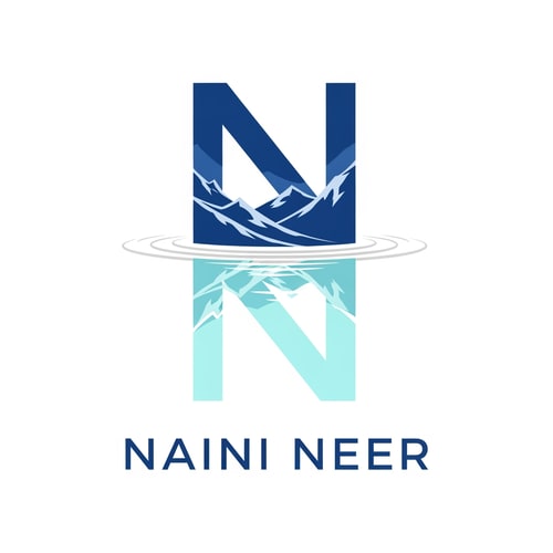 AI Design for Create a premium flat vector logo for the brand name “NAINI NEER”.
Design concept: a monogram using the letters “N” and “N”, arranged in a mirror-reflection style inspired by Naini Lake.
Top “N” represents mountains and hills around Naini Lake.
Bottom “N” appears as a subtle reflection, slightly lighter or thinner, symbolizing calm lake water.
Place a smooth horizontal ripple line between the two N letters to represent the lake surface.
Style: minimal, modern, high-end, symmetrical, ultra-clean vector shapes.
Color palette: deep lake blue, aqua blue, light grey.
Typography: elegant bold sans-serif for “NAINI NEER”, stable and premium.
Background: pure white.
No shadows, no gradients unless extremely micro, no textures.
Output must look luxurious and iconic, suitable for a premium bottled-water brand.