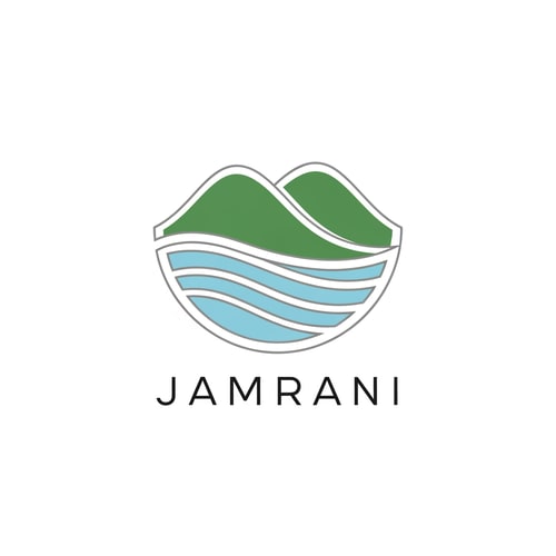 AI Design for Design a modern vector logo for the brand “JAMRANI”, inspired by the Jamrani Dam reservoir and the surrounding natural landscape.
Main elements: two soft hills, a smooth curved reservoir line, and a clear water body forming the base of the logo.
Use elegant flowing shapes to represent calm water stored behind the dam.
Style direction: premium, eco-friendly, minimalistic, balanced composition.
Colors: pastel blue for water, forest green for hills, and neutral grey for outlines.
Typography: slender, premium sans-serif typeface that complements nature-based themes.
Symbol should communicate purity, water conservation, trust, and stability.
Background clean white.
No text effects, no 3D, no shadows.
Deliver as flat vector illustration, crisp and modern.