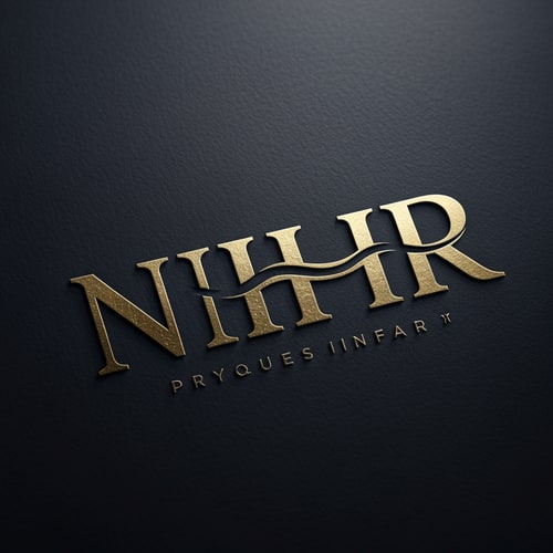 AI Design for Design a luxury logo for "NIHIR" using a bold serif font with engraved styling.

Typography:
- Strong classic serif structure
- Perfect spacing and alignment
- Slight smoothing of inner curves

Water integration:
- Add a very subtle wave cut inside one letter (N or H)
- Keep the effect hidden and minimal

Material effect:
- Embossed or engraved appearance
- Optional gold foil or metallic finish

Style:
- Premium, timeless, corporate luxury

Color:
- Gold on dark background OR deep navy monochrome

Background:
- Textured premium paper or matte dark surface

Lighting:
- Soft highlights, no harsh reflections