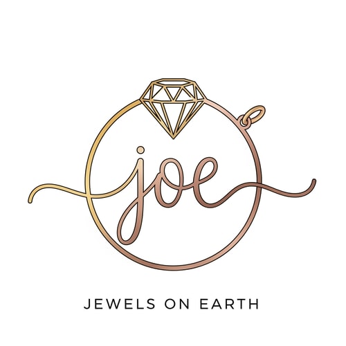 AI Design for 1. CONTEXT
You are designing a premium jewelry-style monogram logo for Jewels On Earth. The client wants the letters JOE written in continuous cursive, enclosed inside a circular pendant-like shape, with a diamond element on top.
2. TASK
Create a continuous cursive monogram “JOE” inside a circle frame, designed like a jewelry pendant. Add a diamond on top of the circle and a small pendant loop (pin) on the right top.
3. INSTRUCTION
Write J O E in one flowing, continuous signature-style cursive stroke.
Place the entire text inside a perfect circular outline (like a jewelry locket/pendant).
Add a geometric diamond on the top center of the circle.
Diamond should be faceted and premium, not cartoonish.
Add a small pendant loop / ring on the top-right side of the circle (as shown in sketch).
Maintain smooth luxury curves inside the circle.
Keep strokes elegant, thin, premium, with high-end jewelry aesthetics.
Use metallic colors: gold, rose gold, or platinum.
Keep background clean, vector-style, no textures, no mockups.
Everything must look like a premium jewelry logo.
4. DATA
Brand: Jewels On Earth
Monogram: JOE (continuous cursive)
Frame: Circular pendant outline
Top Element: Diamond shape (geometric facets)
Extra Element: Pendant loop/pin on top-right
Colors:
Gold #D4AF37
Rose Gold #B76E79
Platinum #E5E7EB
Style: Luxury cursive, pendant-style logo
Output: High-resolution vector logo