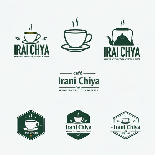 AI Design for “Create a modern, eye-catching logo for a café brand called Irani Chiya. The logo should strongly represent authentic tea culture with bold tea vibes. Include the slogan: ‘BREWED BY TRADITION, STEEPED IN TASTE’.
Use a clean, minimal yet premium design style. Incorporate elements like a steaming tea cup, tea leaves, or a traditional Irani tea kettle, but keep the design modern, iconic, and brandable.
Primary brand colors must be: Green #0D8140 and Yellow #FFF200 — use them prominently for contrast, vibrance, and recognition.
Typography should be bold, slightly vintage, and highly readable to match Irani chai heritage. The overall logo should feel warm, inviting, and memorable.
Generate variations including emblem style, icon-focused, badge-style, and wordmark versions with the slogan.”