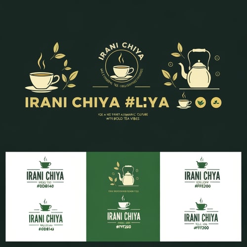 AI Design for “Create a modern, eye-catching logo for a café brand called Irani Chiya. The logo should strongly represent authentic tea culture with bold tea vibes. Use a clean, minimal yet premium design style. Include elements like a steaming tea cup, tea leaves, or traditional Irani tea kettle — but ensure the design feels modern and iconic.
Primary colors must be: Green #0D8140 and Yellow #FFF200 — use them prominently for contrast and brand recognition. The typography should be bold, readable, and slightly vintage to match Irani chai aesthetics. The overall look should feel warm, welcoming, and memorable, suitable for packaging, signage, and branding. Produce multiple variations: emblem style, icon-based, and wordmark versions.”