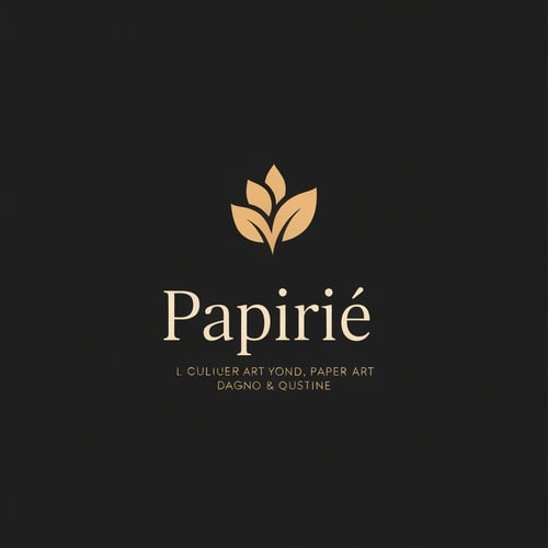 AI Design for logo for the paper art brand named: "Papirić"