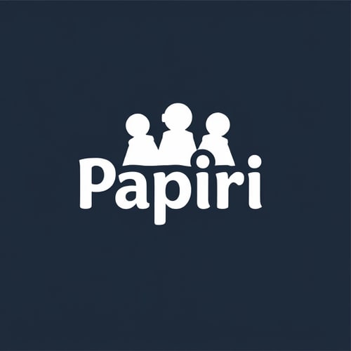 AI Design for logo for the paper figures brand named: "Papirić"