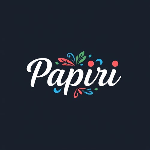 AI Design for logo for the paper art brand named: "Papirić"