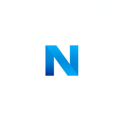 AI Design for N letter premium Logo Design: with blue colour harmony and black