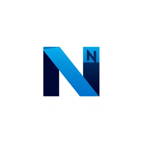 AI Design for N letter premium Logo Design: with blue colour harmony and black