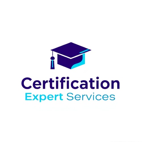 AI Design for Create a clean, modern logo for "Certification Expert Services" featuring a minimal graduation cap combined with an upward pointing arrow, symbolizing career growth and success. Use deep purple and teal or cyan colors to create a premium yet approachable look. Keep the design flat, vector style, and pair with a bold, geometric sans-serif font for the text. Ideal for attracting students and young professionals.