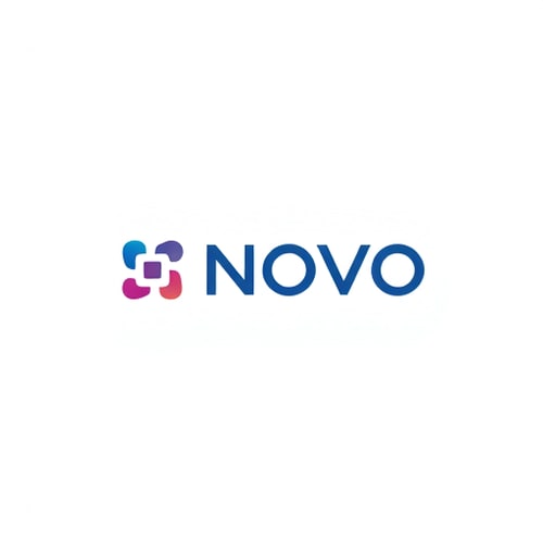 AI Design for generate a logo for ERP company named As NOVO which is an social media platform